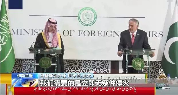 巴基斯坦外长会见沙特外交大臣 呼吁加沙全面停火
