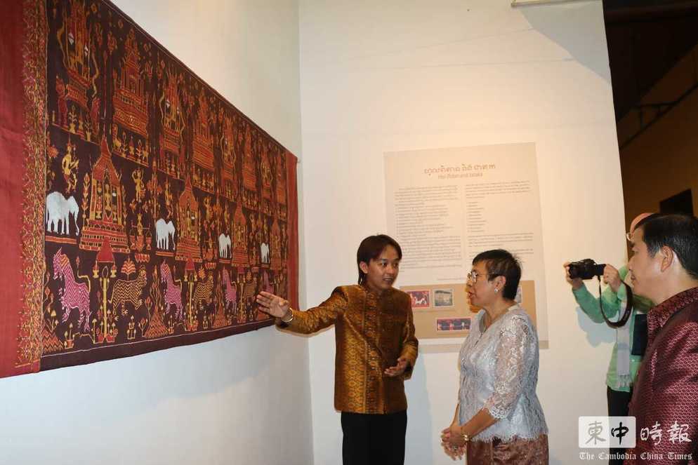 柬埔寨国家博物馆举办 传统高棉壁毯展览